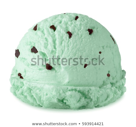 Stock fotó: Mint Chocolate Chip Ice Cream