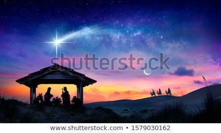 Stok fotoğraf: Bible Scene The Nativity Of Jesus Christmas