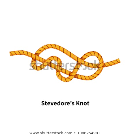 ストックフォト: Stevedores Sea Knot Bright Colorful How To Guide On White