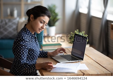 Stock foto: Young People And Education Girl Studying For University Test