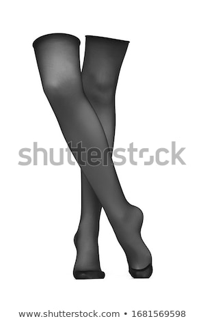[[stock_photo]]: Close Up Shot Of Long Legs In Nylon Stockings