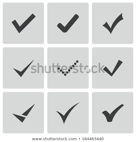 Stock photo: Black Confirm Icons Set