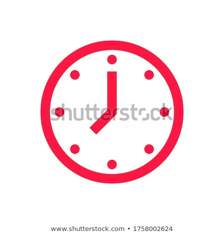 Foto stock: Gear Red Vector Icon Design