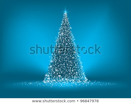 [[stock_photo]]: Christmas Tree Illustration On Blue Eps 8