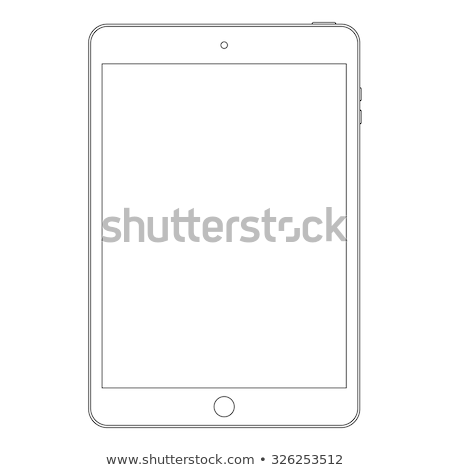 Foto stock: Outline Tablet Icon Isolated On White Background