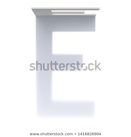 Drop Shadow Font Letter E 3d Foto stock © djmilic