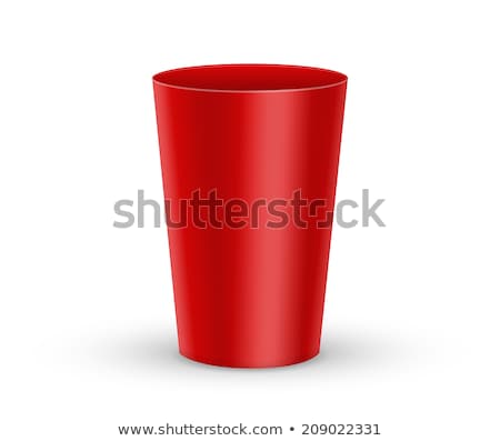 White Cup On Red Background Solid Foto stock © iunewind