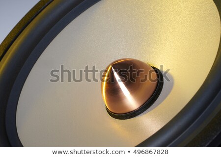 Stockfoto: Yellow Illuminated Loudspeaker Detail