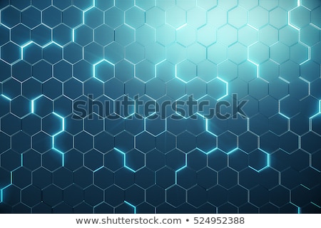Foto stock: Abstract From Hexagon Wireframe Surface Background
