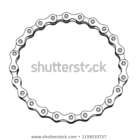 Foto stock: Bicycle Chain In The Form Of A Circle 3d Design