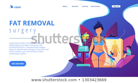 Stockfoto: Liposuction Concept Landing Page