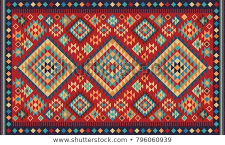 [[stock_photo]]: Red Carpet With Geometric Ornament On White