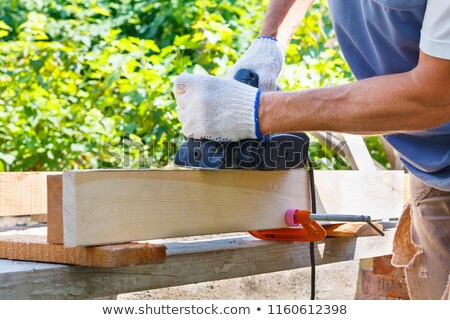 Zdjęcia stock: Carpenter At Work Outdoors