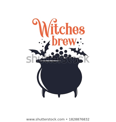 Сток-фото: Halloween Witch With Cauldron