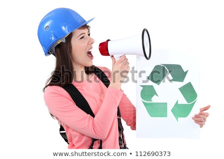 Stock photo: Woman Promoting Recycling