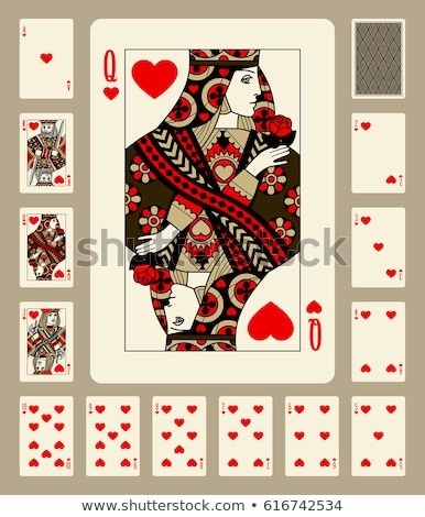 Stock fotó: Old Playing Card Seven