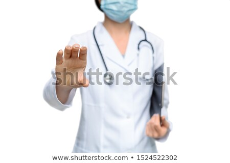 Stock fotó: Doctor Holding Invisible Object