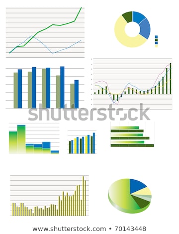 Stock photo: A Chart Showing Pie And Line Graphs