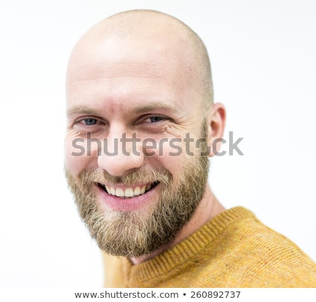 [[stock_photo]]: Bald Young Handsome Man With Blond Beard