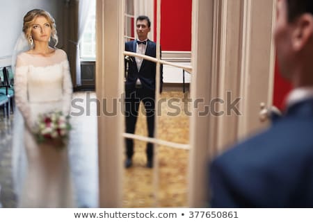 Сток-фото: Couple Posing In The Doorway