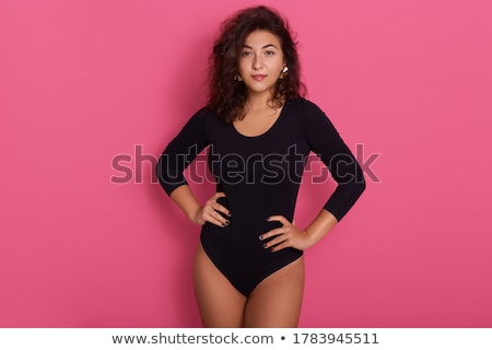 Foto stock: Brunette Wearing Black Bodysuit