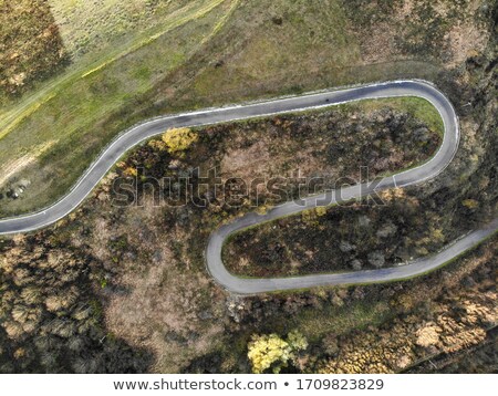 Foto stock: Aerial Footage From A Hungarian Forest Landscape