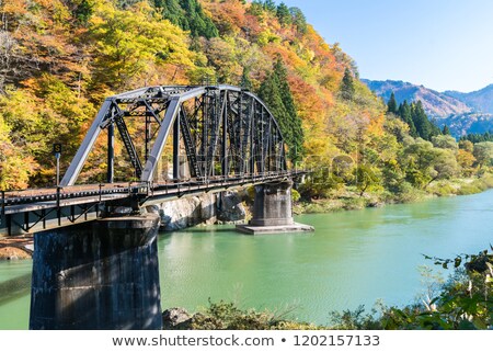 Fukushima First Bridge View Point Stok fotoğraf © vichie81