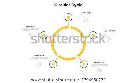 Сток-фото: Five Steps Cycle Template Infographic