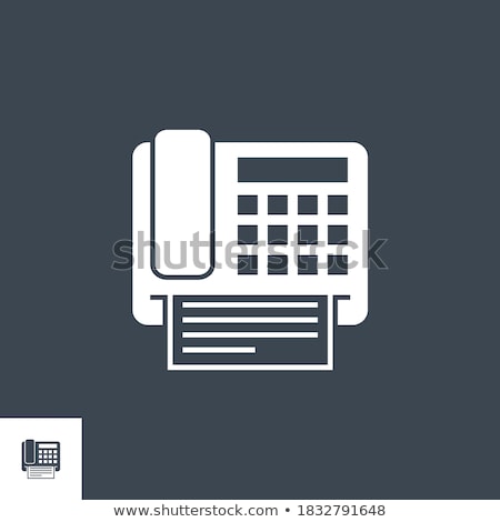 Stok fotoğraf: Fax Related Vector Glyph Icon