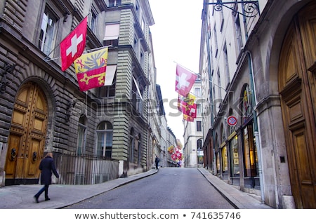 ストックフォト: Street In Geneva Switzerland