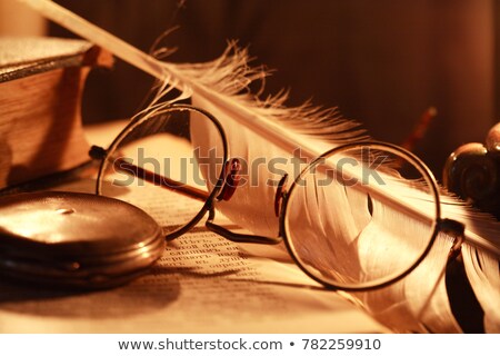 Spectacles Books And Candle Stock photo © cosma