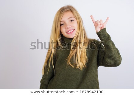 Stock photo: Fashion Girl Rising Up Her Arms