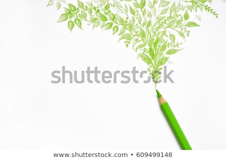 [[stock_photo]]: Leaf Green Pencil