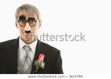 Vőlegény visel Groucho szemüveget Stock fotó © iofoto