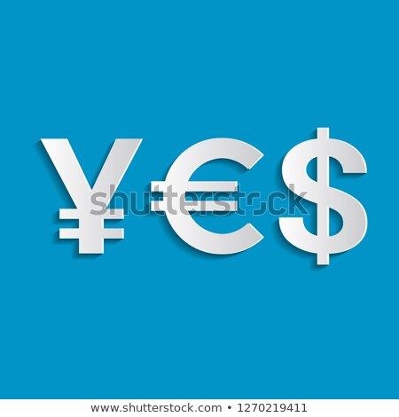 Foto stock: 3d Currency Sign Yes Text