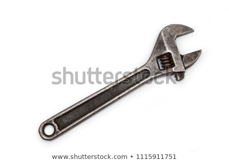 Foto d'archivio: Adjustable Wrench Isolated On White Background