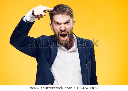 [[stock_photo]]: Screaming Aggressive Man
