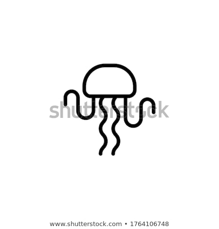 Сток-фото: Jellyfish Line Icon