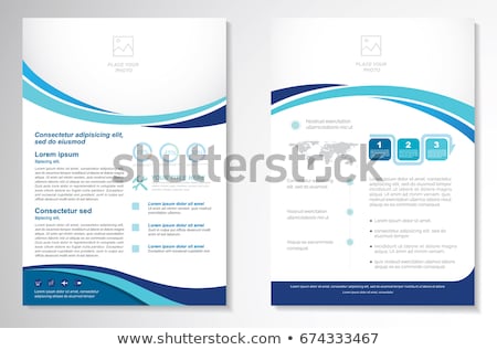 Stockfoto: Blue Report Brochure Flyer Template Cataloge Design