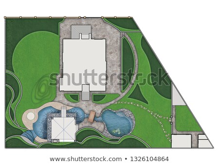 Zdjęcia stock: Backyard Patio Landscaping Overview