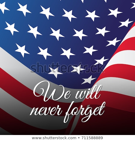 Stock fotó: Patriot Day September 11 Waving Flag