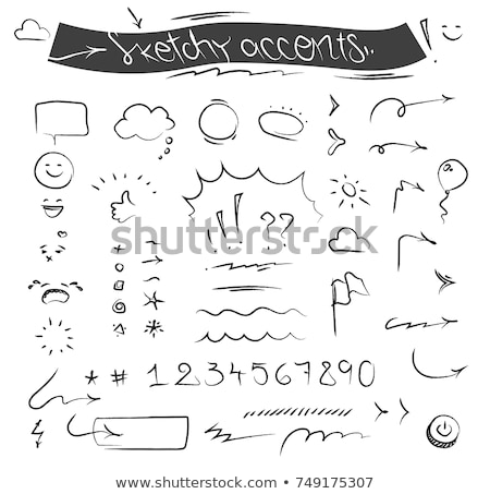 Stok fotoğraf: Creative Sketchy Accents And Symbols Vector Set