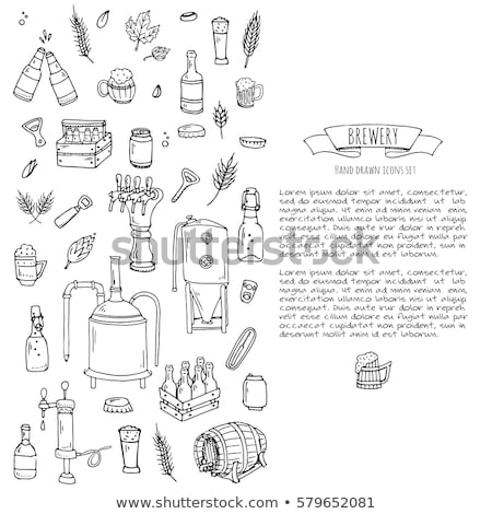 Stock photo: Technology And Machines Hand Drawn Outline Doodle Icon Set