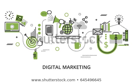 Stockfoto: Digital Marketing Strategy Concept Vector Illustration