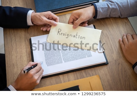Foto stock: Businessman Sending Resignation Letter To The Executive Employer