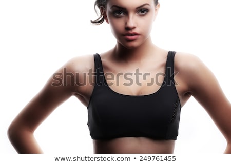 Foto stock: Young Sexy Woman Over White