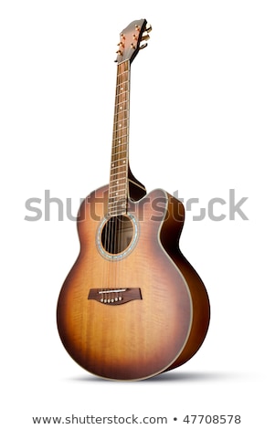 Acoustic Guitar Isolated Over White Background Foto d'archivio © italianestro