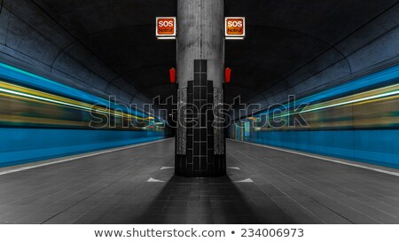 Stock photo: Departing Arriving Subway As Speed Symbol In The Station