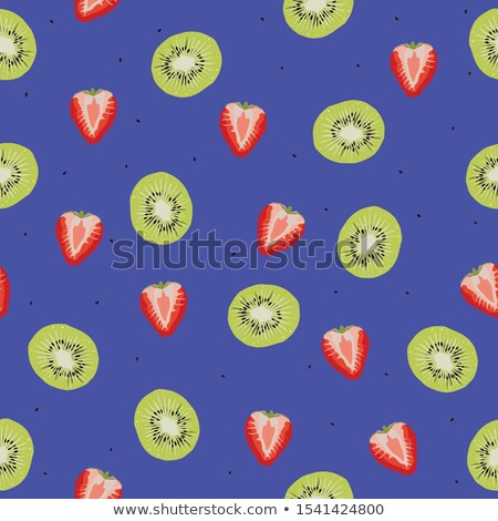 Stock photo: Strawberry And Kiwi Background