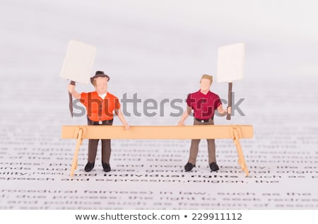 Zdjęcia stock: Tiny Persons Demonstrating For Their Rights